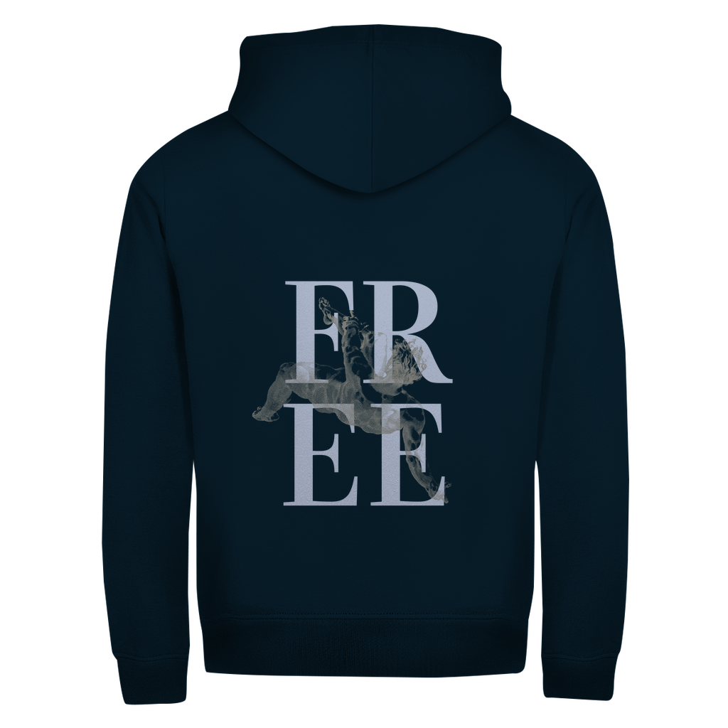 Abi basic Zipper Hoodie blau