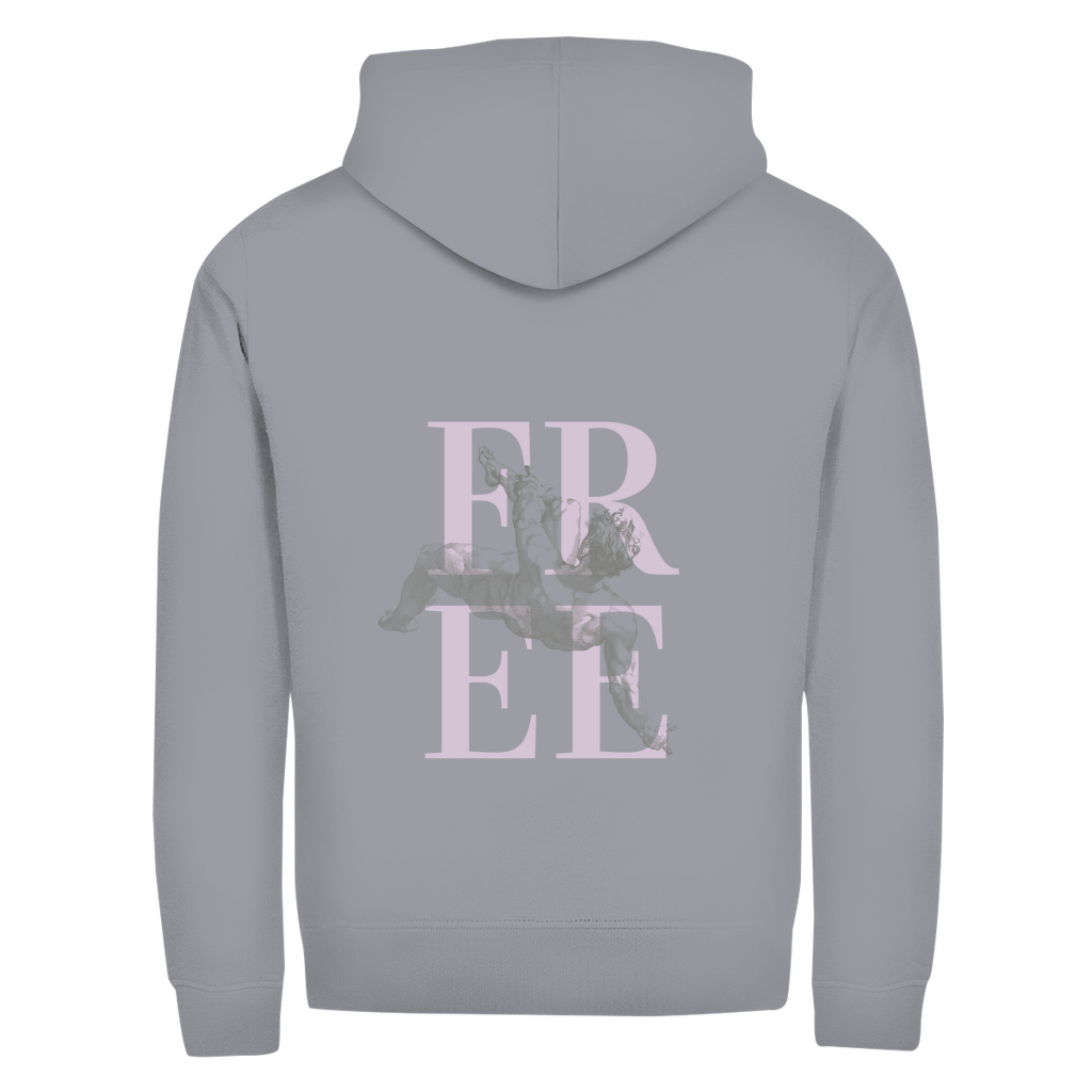 Abi basic Zipper Hoodie pink
