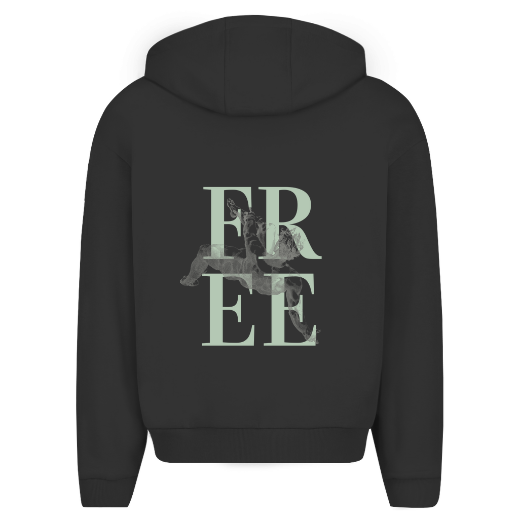 Abi heavy Zipper Hoodie grün