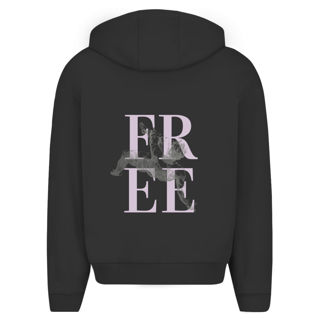 Abi heavy Zipper Hoodie pink