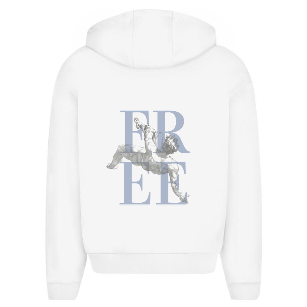 Abi heavy Zipper Hoodie blau