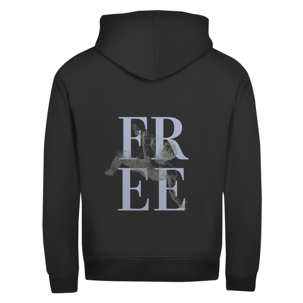 Abi basic Zipper Hoodie blau