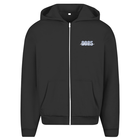Abi heavy Zipper Hoodie blau
